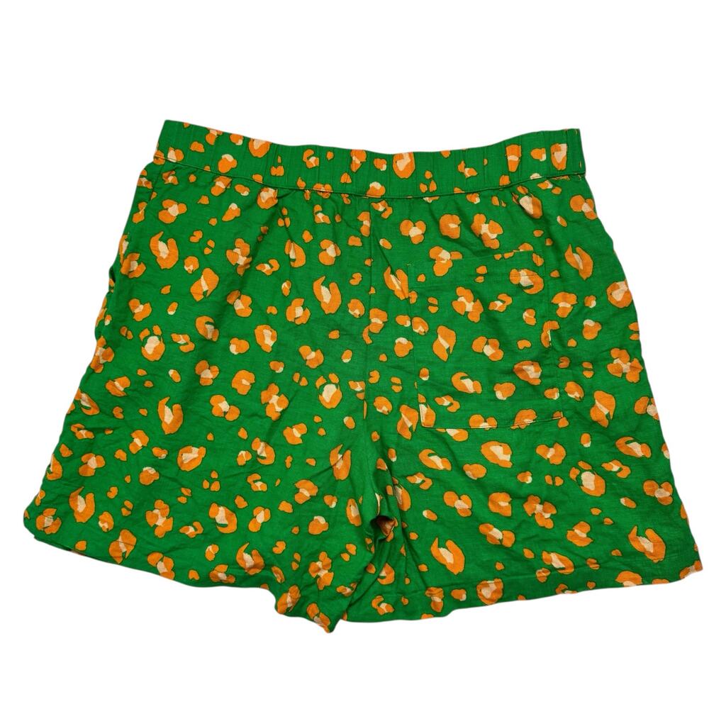 TABITHA BROWN x TARGET Green Linen Blend Print Wide Leg Shorts Size Large Womens - Picture 2 of 7